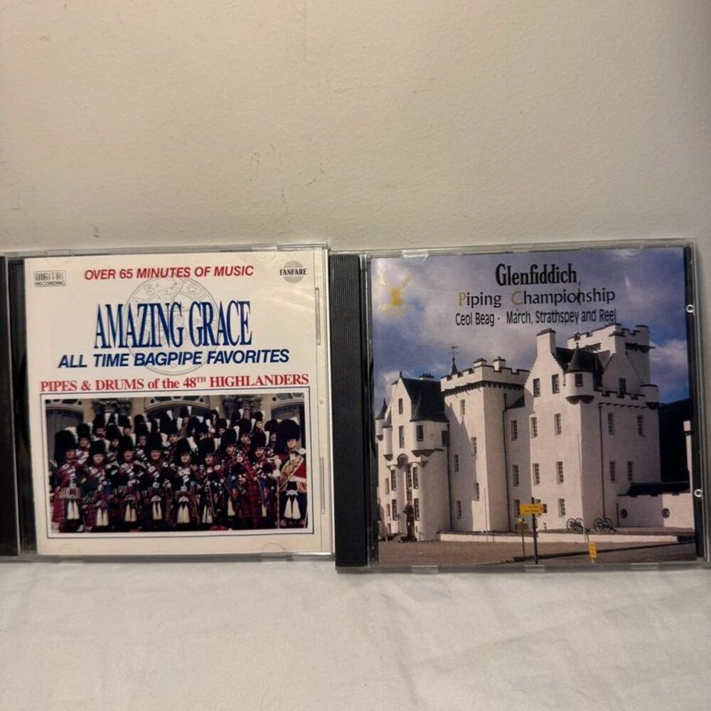 Bagpipes Music Set Of Two CDs Vintage Bagpipe Favorites Glenfiddich Championship